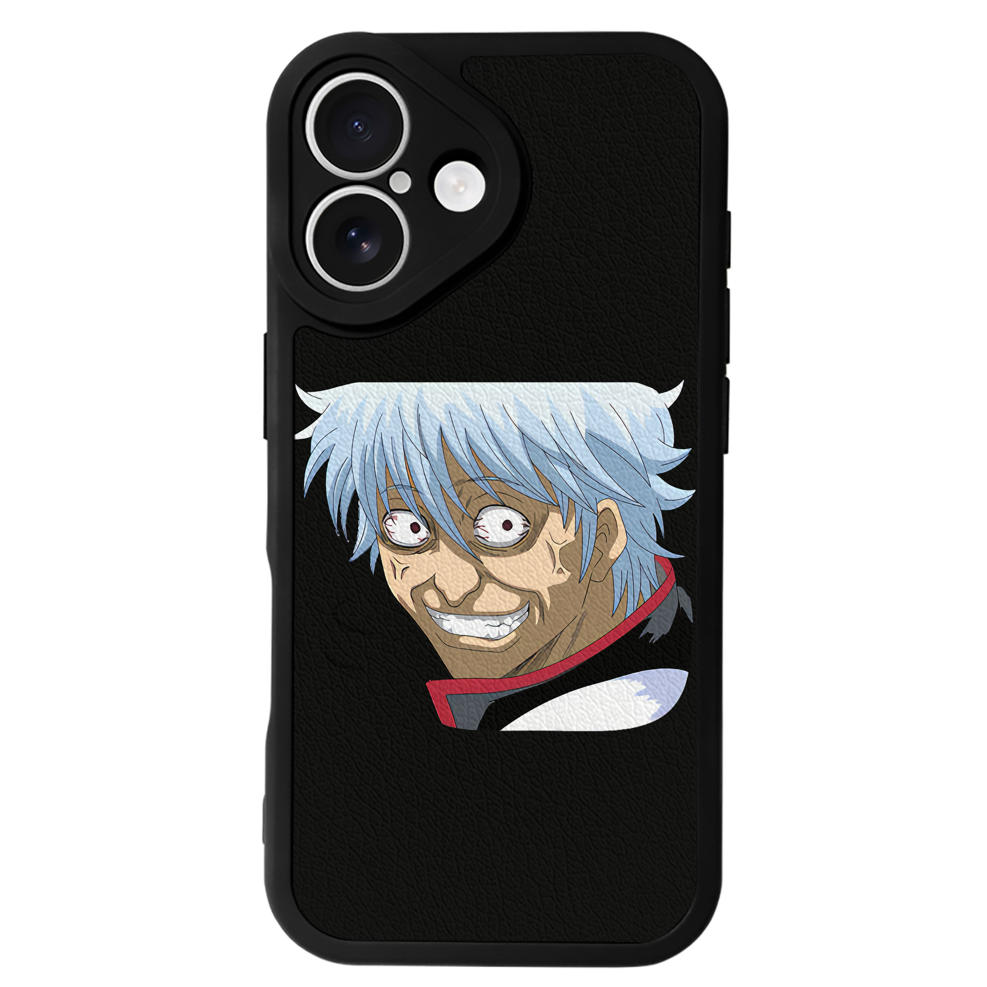 （画像用） ぎんたま 坂田銀時（さかたぎんとき） 神楽 志村新八（しむら しんぱち） GINTAMA Sakata Gintoki Kagura Shimura Shinpachi 【iPhone 16シリーズ対応】シリコンスマホケース（レザー調） 材質：シリコン